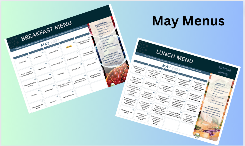 May Menus 